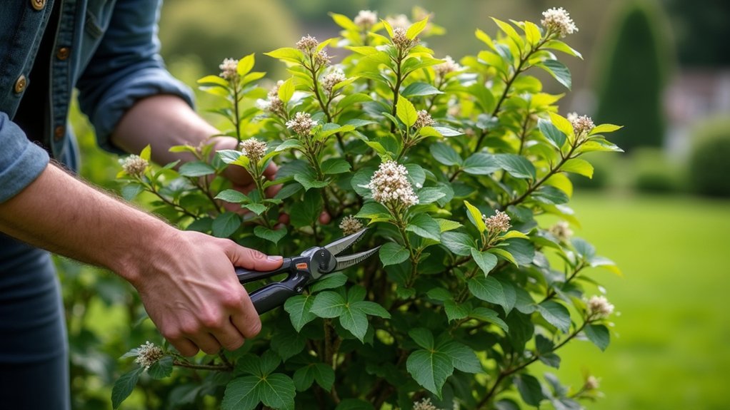 gradually shape shrubs carefully