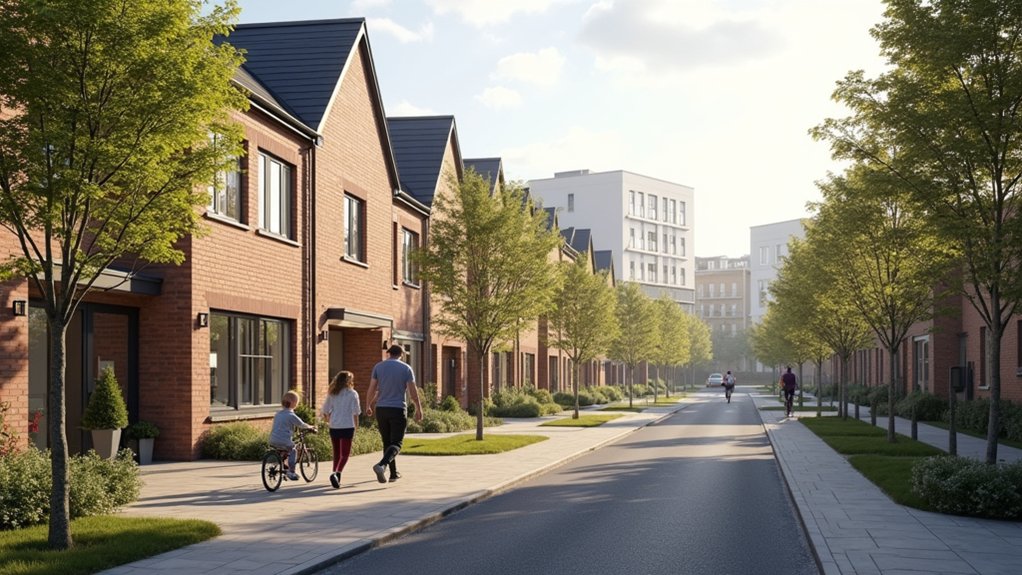 schools shops green spaces